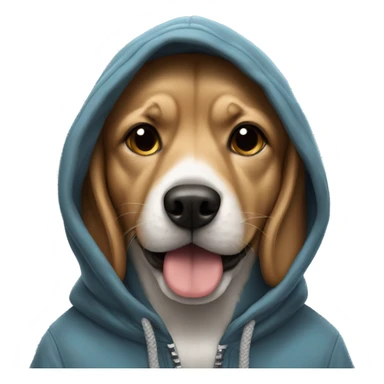 Cool dog wearing a hoodie  sticker