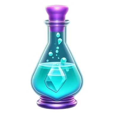 Clash of Clans aesthetic: Cinematic Playful Sci-fi Health Potion Emoji, rendered in a 3D vector-style similar to standard emojis with minimal shading and bold, simplified shapes. A compact, futuristic vial with a glowing neon liquid and sleek contours, softly glowing with a healing cosmic charm. Simplified yet unmistakably iconic, highly detailed and consistent, glowing with a soft radiant glow and high shine. Stylized with a touch of futuristic alchemy and a soft glowing outline, capturing the essence of a vital energy elixir with a playful, interstellar spirit! sticker