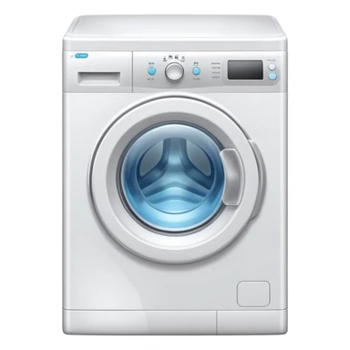 create an icon for white washing machine with big water drop in front sticker