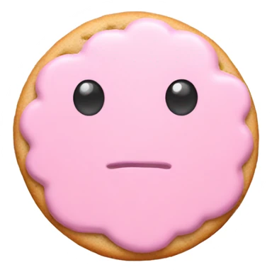 pastel pink cookie sticker