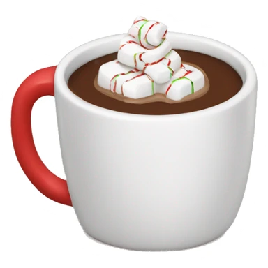 Christmas hot chocolate mug sticker