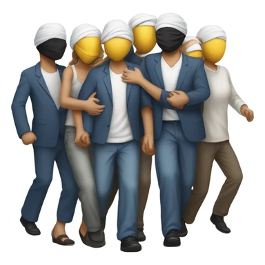 The blind leading the blind sticker