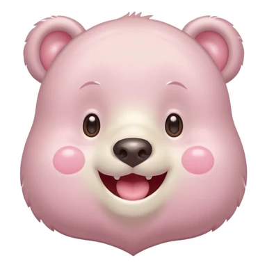 Beary  sparkling eyes, wide smile, rosy cheeks, joyful expression, pastel colors, soft lighting, kawaii anime style sticker