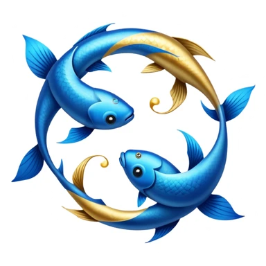 The zodiac symbol Pisces. Two fish in a “yin-yang” formation. sticker