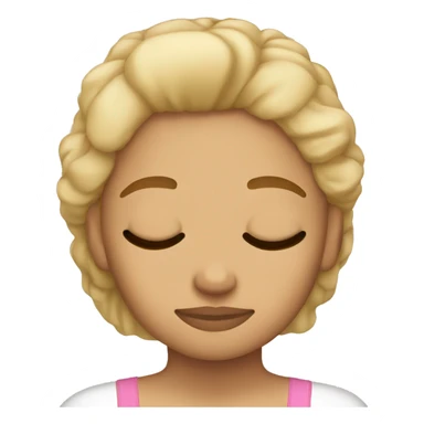 Girl with blonde hair and tan skin sleeping  sticker