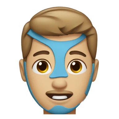 Guy after jaw surgery sticker