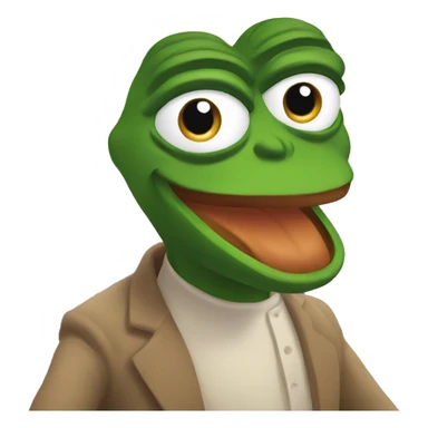 pepe happy on sunrise sticker