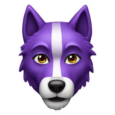 Purple wolf with a mask sticker