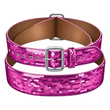 Pink sequin belt sticker