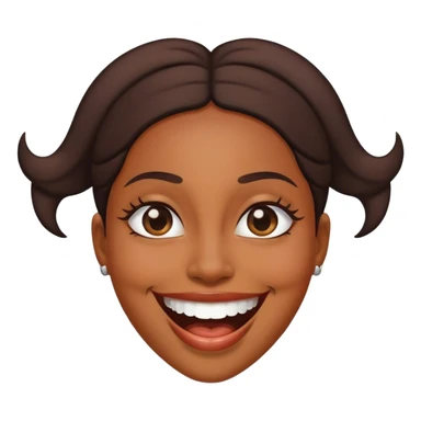 Black Woman with upside down smile  sticker