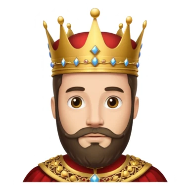 King with crown and beared sticker