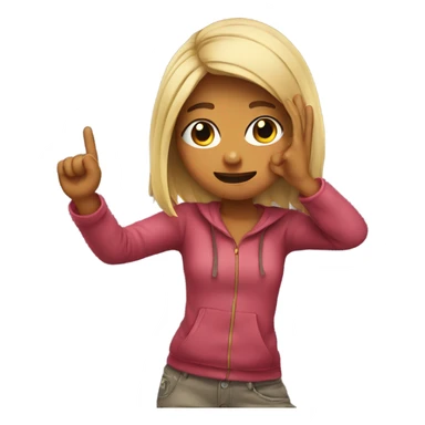 Dabbing girl sticker