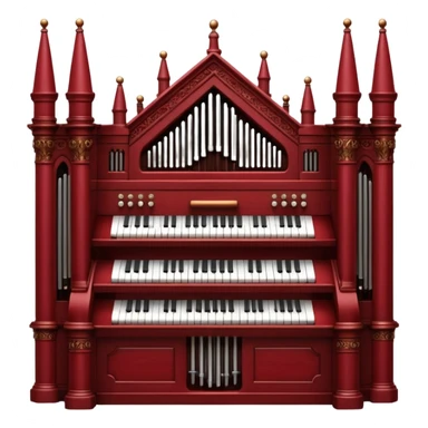 dark red pipe organ sticker