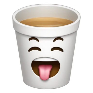 yawning, steamy coffee cup sticker