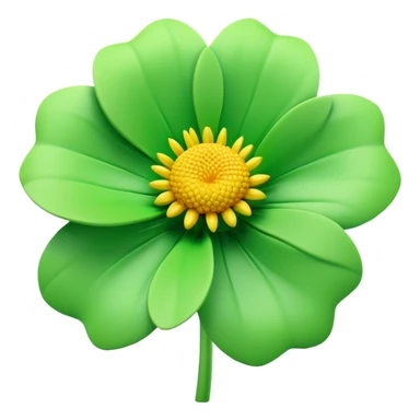 generate realistic detailed flower in 3d style green color sticker