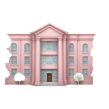 Light pink schools building  sticker
