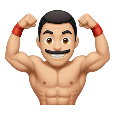 Goofy Face Emojii Wrestler sticker