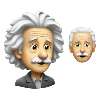 an old guy with poorly attended hair, i mean einstein, in the background is a blackboard sticker
