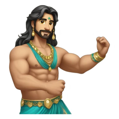 Male belly dancer macho sticker