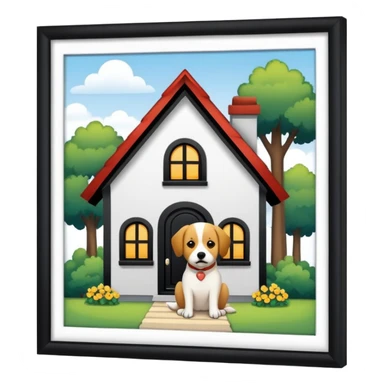 Casa con Perro  sticker