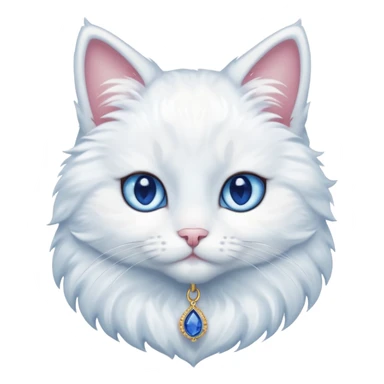 A cat that has a sapphire on it cute sticker