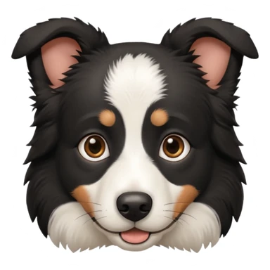border collie black fur with brown on the eyebrows and neck sticker
