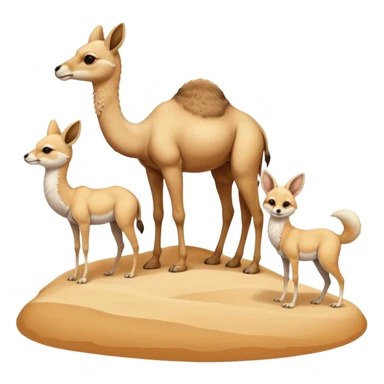 animals living in desert, sticker
