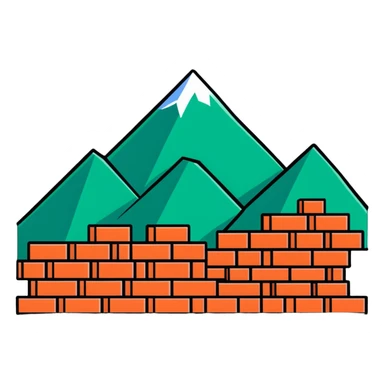 mountain of bricks sticker
