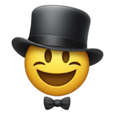 smiley emoji wearing a  bowler hat sticker