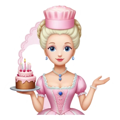 Marie Antoinette  coquette blur cake sticker