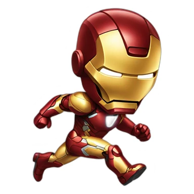 René running iron man sticker