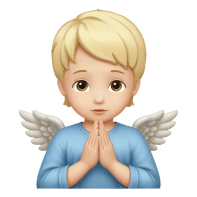 single cherubs praying sticker