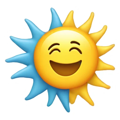 A sun with a heart sticker