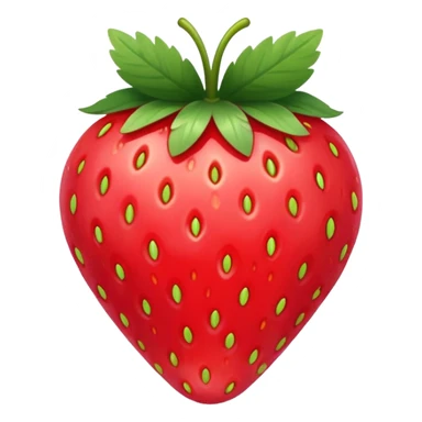 A strawberry with a bow sticker