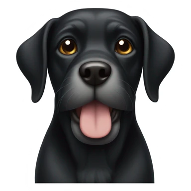 Black dog with a beard and short legs  sticker