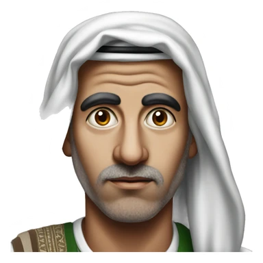 Palestinian man photorealistic serious sticker