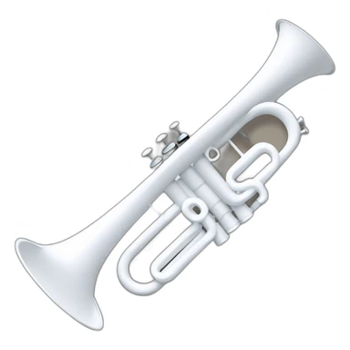 White painted trumpet sticker