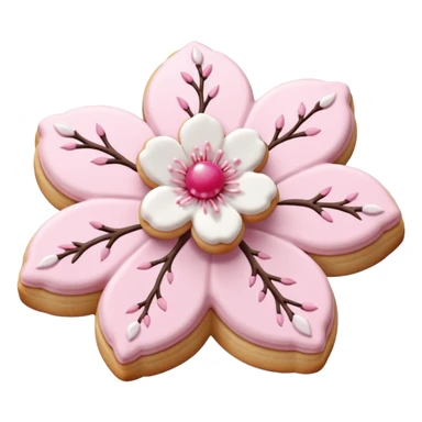 Cherry blossom shaped cookies sticker