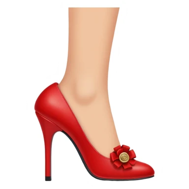 Red heels with tiny rosettes  sticker