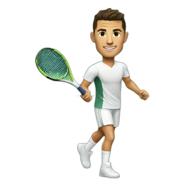 Cristiano ronaldo playing tennis sticker