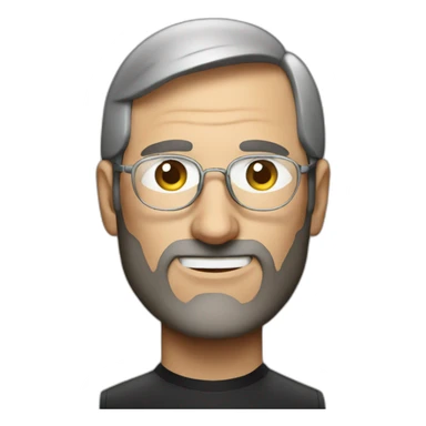 steve jobs with glass sticker