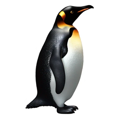 Penguin staring into sunset sticker