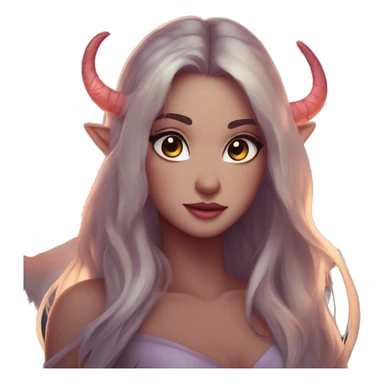 Kimera atigrada con ojos demoníacos en un bosque tenebroso al atardecer con brisa marina y con estrellas en el cielo sticker