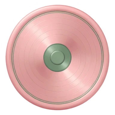 Vintage pale pink vinyl, details colored in sage sticker