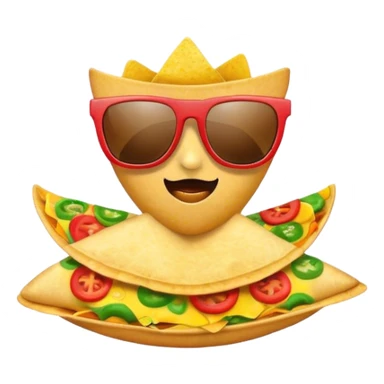 Nacho chip with sunglasses sticker