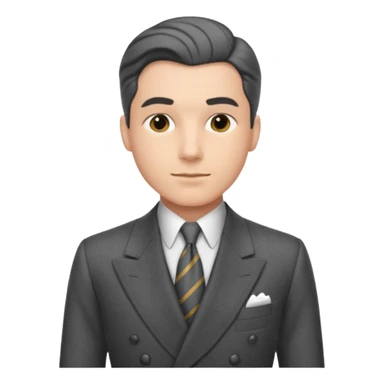 A person wearing a 1940s suit sticker