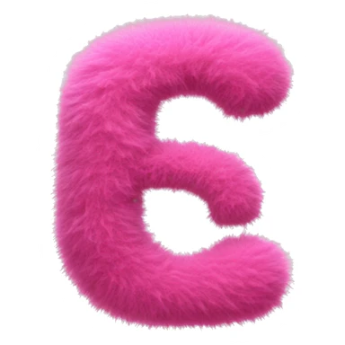 Pink fuzzy Letter S sticker