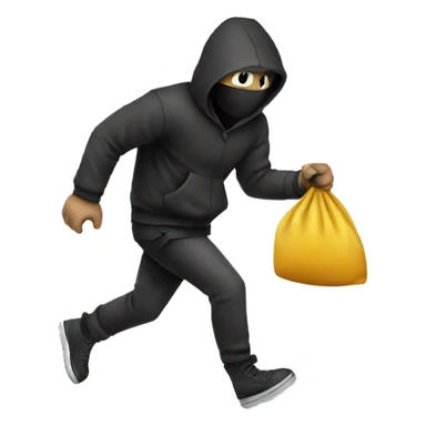 thief robbing a bag sticker