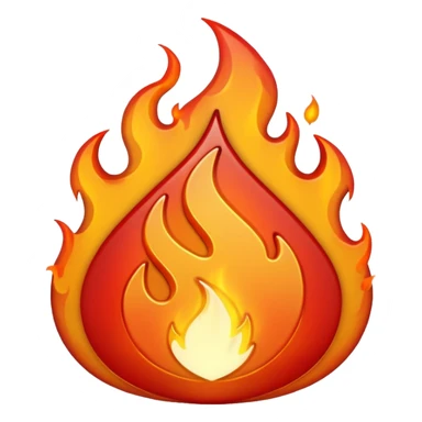 video play button with flames sticker