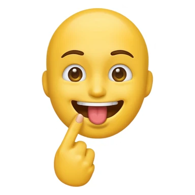 emoji qui sourit avec un doigt dans la bouche  sticker